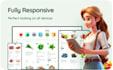 make a responsive simple HTML landing page