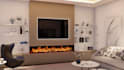 design tv wall, media wall, feature wall with 3d renders