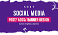 professional social media management, custom post design