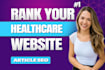 do healthcare website audit, technical SEO and blogs
