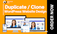 design , redesign or duplicate wordpress website development using elementor