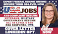 write federal resume for usajobs, military, govt, ksa, veteran, tsa, mtq, ecq