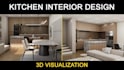 do 3d interior design and remodeling for kitchen