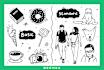 draw line art minimalist doodle illustrations