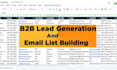 do b2b targeted lead generation, web research and email list building