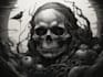 create dark art illustrations in pen and ink