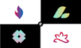 design a clean, exclusive gradient flat logo for your startup