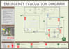 draw fire safety and emergency evacuation plan, map, diagram