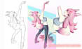 draw 2d reference sheet, furry art character design, fursona nsfw oc, protogen