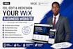 edit, design redesign wix website luxury wix studio booking website wix business