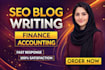 do blog writing on accounting and finance articles