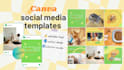 canva instagram templates feed social media post graphic design grid