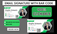 create a custom HTML email signature design with your logo
