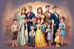 design a professional disney family portrait