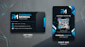 design modern luxury business card and digital qr code business card