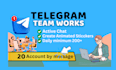 be telegram chatter 20 with mod in your crypto project