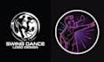 make hand drawn night club, dance studio logo