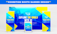 design catchy trade show booth, backdrop, exhibition display