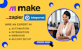 setup make com automation zapier integromat make made com