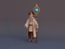 create you a 3d low poly, stylized, cartoon characters