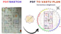 convert your pdf or sketch into a vastu corrected 2d autocad house plan