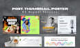 design professional linkedin banner, header, cover, and social media posts