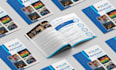 design company profile, annual report, brochure in eng, spanish, french, german