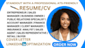 write sales manager, public relations, entrepreneur and business owner resume