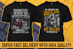 create distressed vintage t shirt design for merch and brands