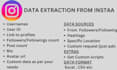 do followers and followings data extraction from instaa