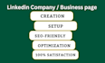 do linkedin business page create