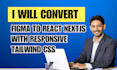 convert figma to react nextjs with responsive tailwind CSS