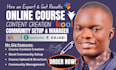 setup skool community and create online course content and curriculum