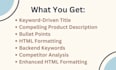 write amazon listing optimization, product listing description to boost sales