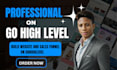 build high converting salesfunnel in gohighlevel, ghl, systeme io, funnelish