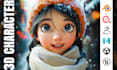 model a custom stylized 3d character for animation or games