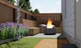 design your back yard landscape, garden, 3d renderings