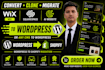 clone wix, squarespace, ai website to wordpress or migrate wordpress to shopify