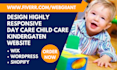 design daycare childcare kindergarten preschool nursery education school website