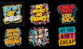 design unique typography t shirts with custom text