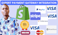 integrate paypal credit debit payment gateway smart button on shopify wordpress