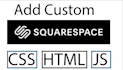 add custom html, css and js code in squarespace website