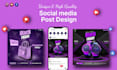 design professional social media posts for facebook, instagram and linkedin