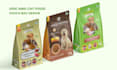 on food packaging, stand up pouch bag, pet food, coffee bags and chips packet