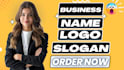 create a professional unique business name, logo design and slogan