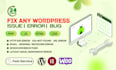 fix wordpress issues, wordpress website or errors