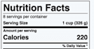 calculate and make a nutrition facts label for you