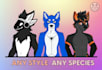draw custom furry art commissions for your fursona