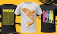 create eye catching typography and vintage tshirt designs