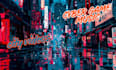 create cyberpunk city and character  music video and game music video